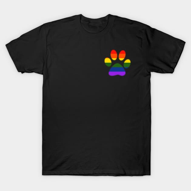 Rainbow Puppy Paw T-Shirt by sebb2016